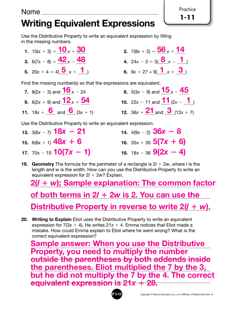equivalent-expressions-worksheets
